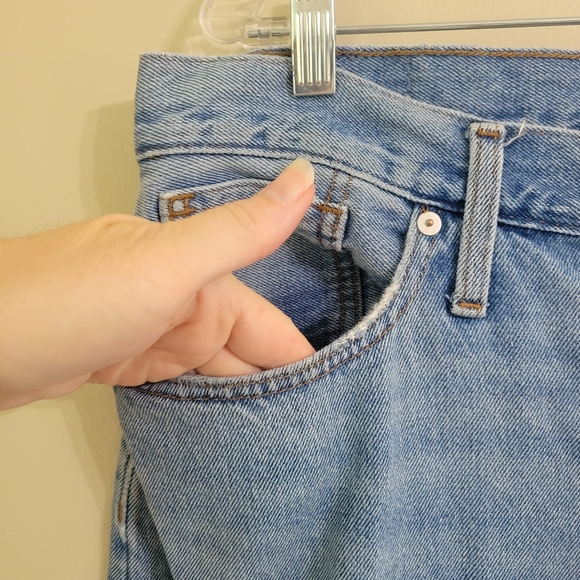 Madewell Baggy Tapered High Rise Blue Denim Jeans Size 32 100% Cotton - Picture 6 of 14